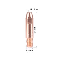 141.0010/MD0009-62 Наконечник M6х28х1.2 (AL) VARTEG