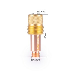 FoxWeld Корпус цанги 2,4мм газ.линза (701.0207/TE0006-24, пр-во FoxWeld/КНР)